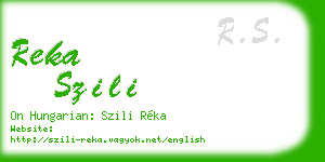 reka szili business card